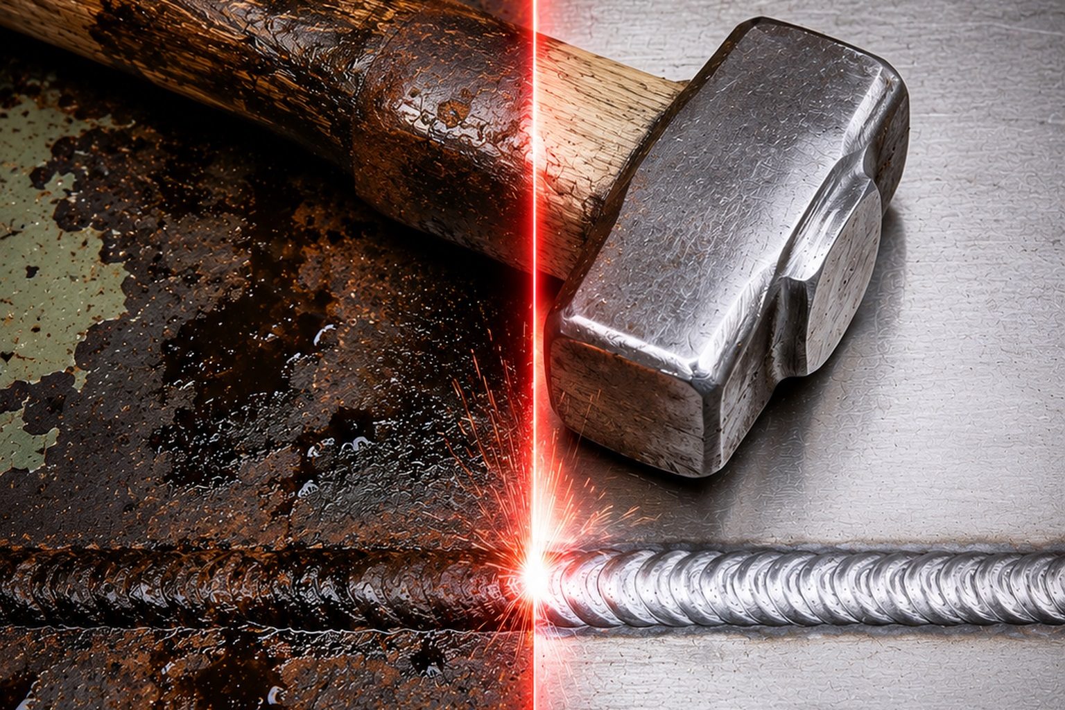hammer schweissnaht vorher nachher